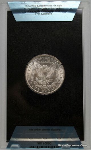 GSA Hoard 1883 - CC Morgan Silver Dollar graded State 62 by ANACS 7