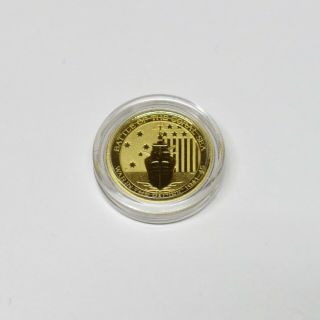 Bu 2014 $15 Australia Battle Of The Coral Sea 1/10 Oz Gold Coin In Capsule