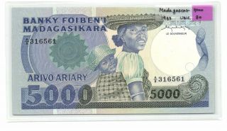 Madagascar 5000 Francs 1983 Aunc