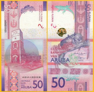 Aruba 50 Florin P - 2019 Unc Banknote