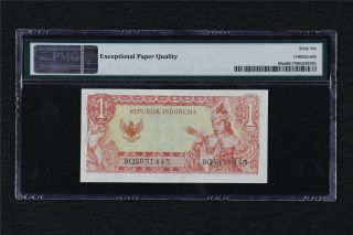 1964 Indonesia Bank Indonesia 1 Rupiah Pick 80a PMG 66 EPQ Gem UNC 2