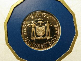 Belize 6.  21g.  500 Gold Proof Star of Christmas $100 Coin 1979 2