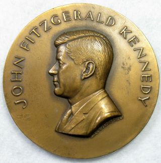 1961 John Fitzgerald Kennedy Inauguration 2 3/4 Inch Bronze Medal