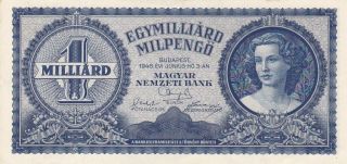 1946 Hungary 1 Milliard Milpengo Note,  Pick 131