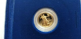 1990 - P $5 1/10 Oz.  Proof American Gold Eagle " Roman Numeral "