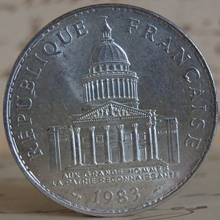 France.  1983 Silver 100 Francs.