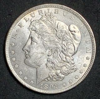 1891 Cc Morgan Silver Dollar Coin Uncirculated Vam 3r Spitting (667)