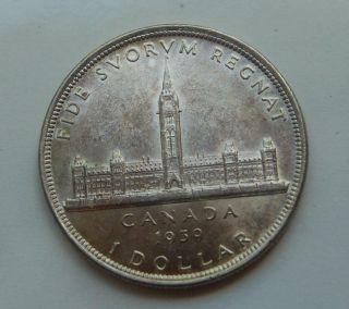 1939 Commemorative Parliament Building - Canadian Silver Dollar