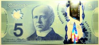 Gem Unc Canada $5 Polymer Paper Money Bank Notes Consecutive Sns In Hand