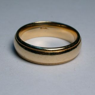 Solid 14k Mens Wedding Band.  6.  28 Grams.  Size 7.  25.  5.  5mm Wide.