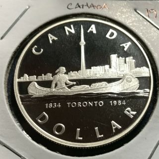 1984 Canada Silver Dollar Toronto Proof Brilliant Uncirculated Crown