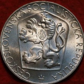 Uncirculated 1965 Czechoslovakia 25 Korun Silver Foreign Coin