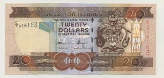 Solomon Islands 20 Dollars Nd 2008 Pick 28 Unc Uncirculated Banknote C/4