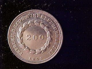 Brazil 200 Reis 1835 Au