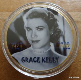 Grace Kelly Star 1 Oz.  Gold Plated Commemorative Coin 1 Se