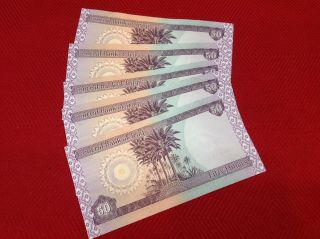 Iraq / Iraqi Dinar 500 10 X 50 Dinar Notes Crisp Uncirculated