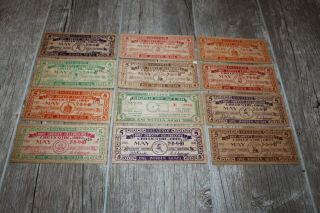 12 One Wooden Nickel Souvenir 1938 Ross County Chillicothe Ohio Circleville