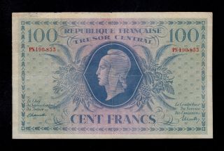 France 100 Francs 1943 Pick 105 Vf.