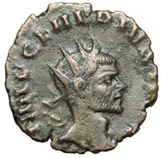 Portrait Claudius Ii Gothicus Roman Coin " Libertas,  X " Ric Unlisted Scarce