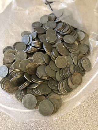 1943 Steel Wheat Penny Coin Roll - 50 Steel War Pennies
