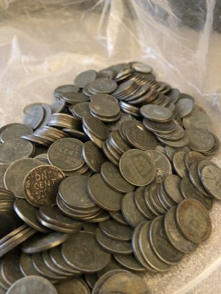 1943 Steel Wheat Penny Coin Roll - 50 Steel War Pennies 2