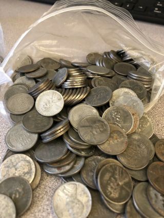 1943 Steel Wheat Penny Coin Roll - 50 Steel War Pennies 4