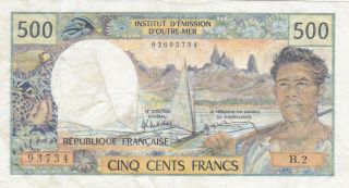 500 Francs Fine Banknote From French Caledonia 1985 - 92 Pick - 60e