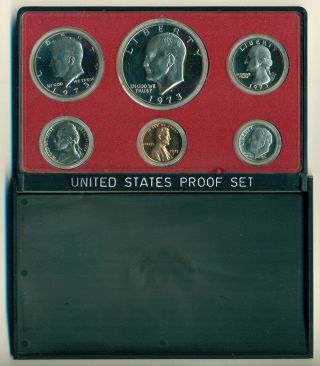 1973 S United States Proof Set W/acrylic Holder & Sleeve