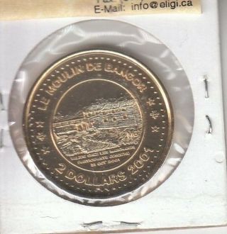 Baie Sainte - Marie Nova Scotia Canada - Trade Dollar - 2001 Enameled Gold Plated 2