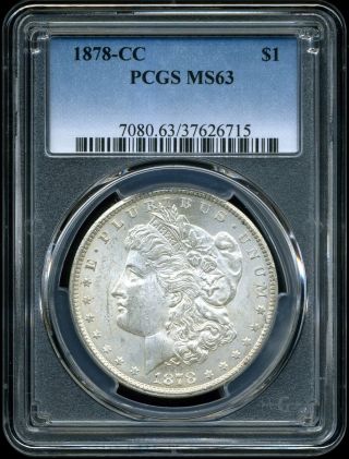 1878 - Cc $1 Morgan Silver Dollar Ms63 Pcgs 37626715
