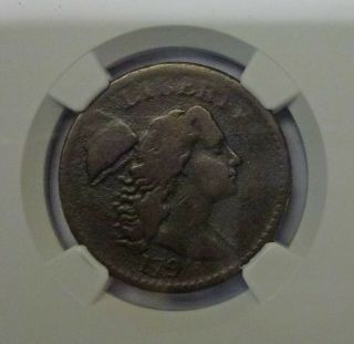 1794 HEAD of 94 Flowing Hair Large Cent S - 44 R - 1 NGC VG DETAILS 3