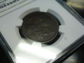 1794 HEAD of 94 Flowing Hair Large Cent S - 44 R - 1 NGC VG DETAILS 4