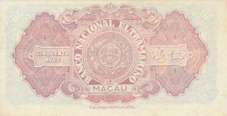 Banco Nacional Ultramarino Macau 50 Avos 1946 S/No 4x4x11 2