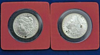 Morgan Silver Dollars 1883 Cc And 1884 Cc Coins