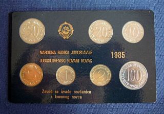 Unc Set Of Coins 1985 - National Bank Of Yugoslavia - Dinar