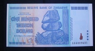 2008 Zimbabwe 100 Trillion Dollar Note - Uncirculated - Crisp