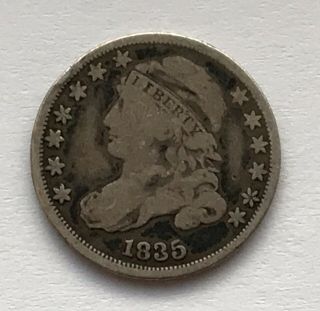 1835 Capped Bust Dime United States Of America