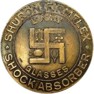 Pre 1933 Geneva York Good Luck Swastika Token Shuron Firmflex Shock Absorber