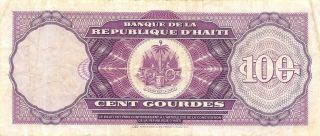 Haiti 100 Gourdes 1991 Series B P Circulated Banknote 3lb2