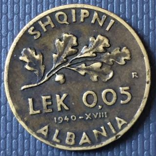 0.  05 Lek Shqipni Albania / Coin
