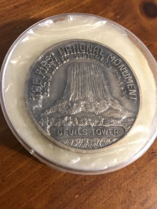 Devils Tower First National Monument Park Token Large Coin Prairie Dog