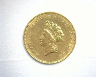 1855 Indian Princess Gold Dollar - Type 2 - Near Choice Uncirculated