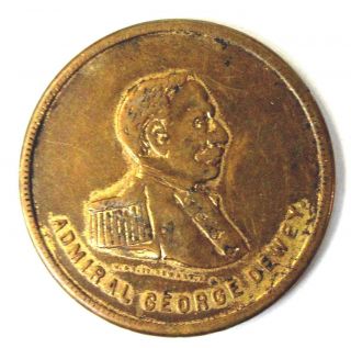 1899 Admiral George Dewey Union Clothing Co.  Rochester Coin Medal Token