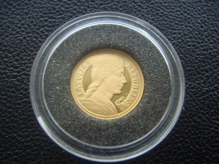 Latvia 2003 Gold Coin 5 Lats Smallest Gold Coins Of The World Milda