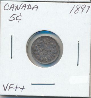 Canada 5 Cent Victoria 1897 - Vf,