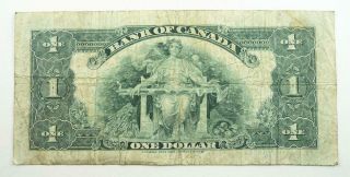 Canada 1935 One Dollar / $1.  00 Banknote - King George V - VG to F 2