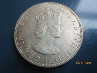 Uncirculated Silver Bermuda One Crown Coin