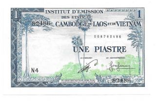 N/d Cambodia Laos Vietnam French Indo - China 1,  Une Piastre,  Cat.  94 - P139