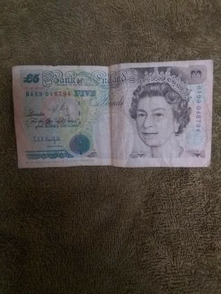 Bank Of England 5 Pound Note Circulated