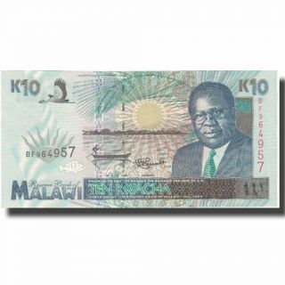 [ 577634] Banknote,  Malawi,  10 Kwacha,  1995,  1995 - 06 - 01,  Km:31,  Unc (65 - 70)